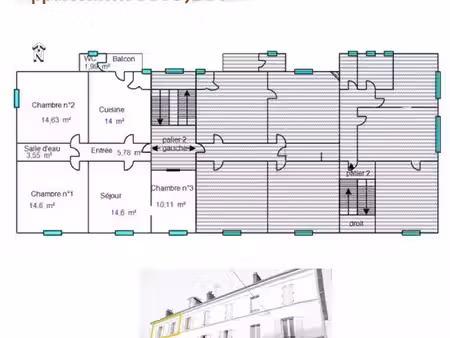 vente appartement 4 pièces 79 m² lons-le-saunier (39000)