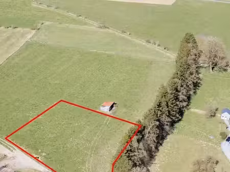 terrain de 42 ares - 69 m de façade en fin de zone à bâtir