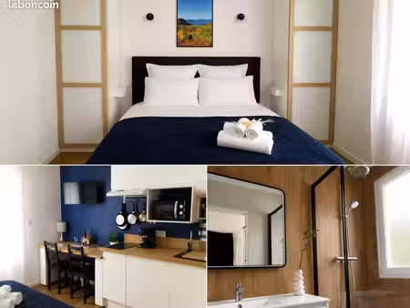 beau studio à 5 min des plages