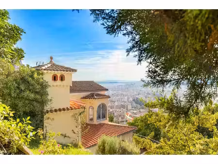 nice mont boron / villa 6p / vue mer panoramique / piscine / grotte privative