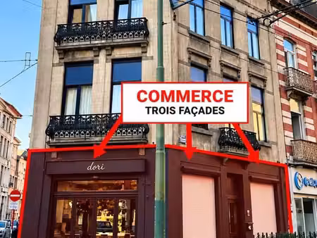 ixelles – murs commerciaux 3 façades – loué 3.500 €/mois