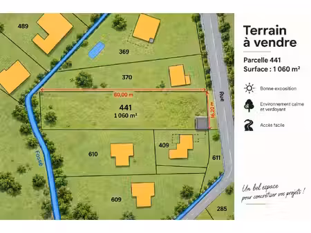 cazedarnes – terrain à construire 1 060 m²