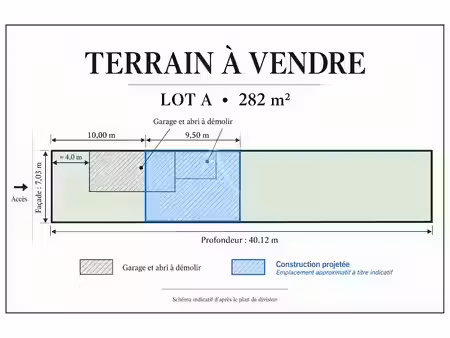 vente terrain 282 m² à morsang-sur-orge (91390)  119 500 €