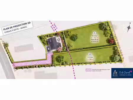 vente terrain 732 m² à bersée (59235)  120 000 €