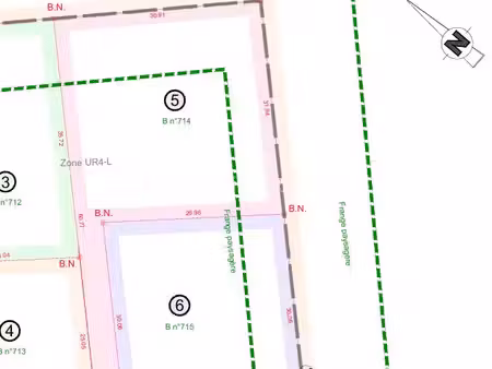 terrain à bâtir de 1 088 m² – second rang