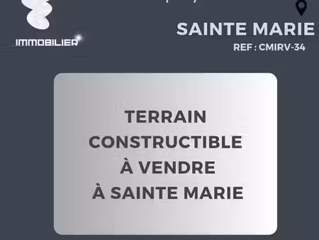 terrain 871 m² sainte-marie