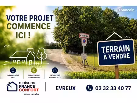 terrain 347 m² evreux