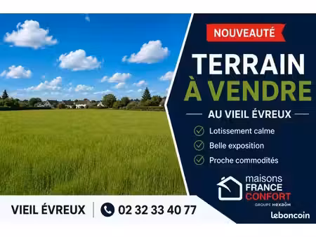 terrain 700 m² le vieil evreux