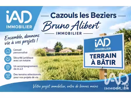 vente terrain 426 m² cazouls-lès-béziers (34370)