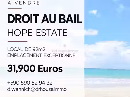 vente locaux professionnels 1 pièce 92 m² à saint-martin (97150)  31 900 €