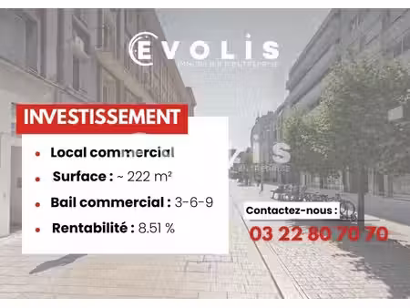 vente commerce amiens 80000 222m²