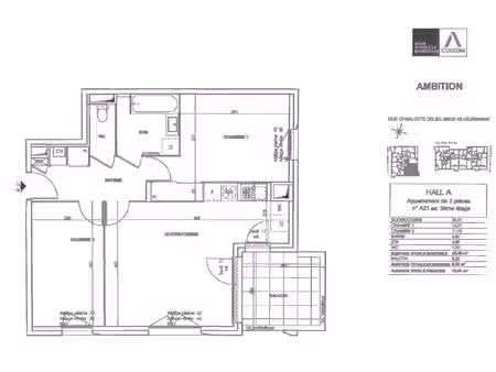 location appartement 3 pièces 65 m² à villeurbanne (69100)