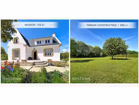 mellac - maison familiale avec terrain constructible et beau potentiel