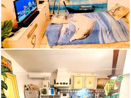 chambre à louer dans studio avec terrasse • côte bleue • martigues