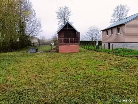 terrain de loisirs  chalet et coup de pêche bord de sarthe