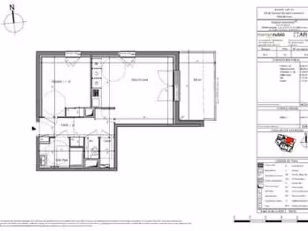 location appartement 2 pièces à rennes arsenal - redon (35000) : à louer 2 pièces / 46m² r