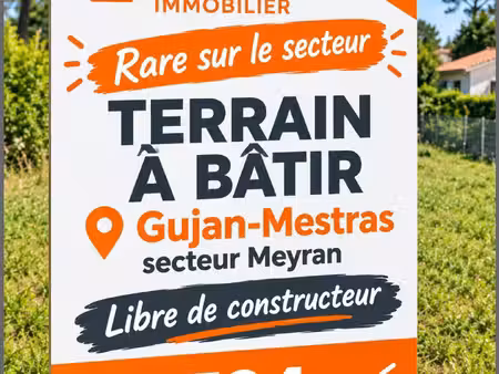 terrain de 724m2 à gujan-mestras secteur meyran