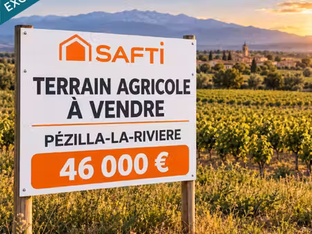 pezilla la riviere  terrain agricole 2700m2