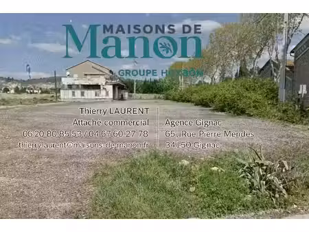 vente terrain 660 m² à nébian (34800)  97 000 €