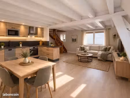 vimines – t3 duplex rénové 62 / 74 m2   2 parkings  1 cave  proche chambéry