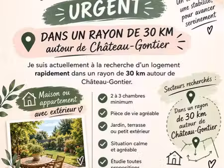 recherche urgent maison