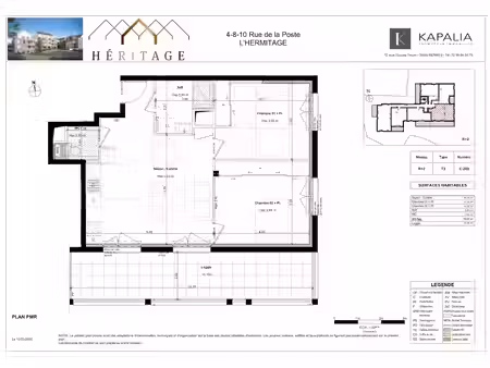 location appartement 3 pièces 62 m² à l'hermitage (35590)  840 €