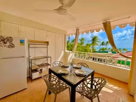 en exclusivite - sainte-anne – studio première ligne – vue mer & piscine