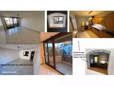 appartement t3+c de 68 m2 bien agencé et lumineux aux béalières