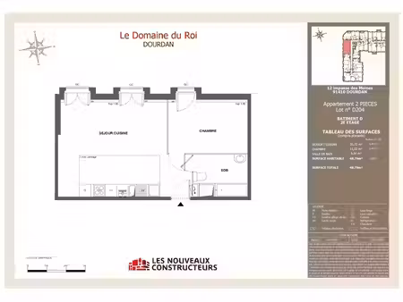 location appartement 2 pièces 49 m² à dourdan (91410)  809 €