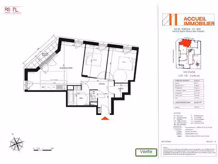 location appartement 3 pièces 61 m² à saint-maur-des-fosses (94100)  1 352 €