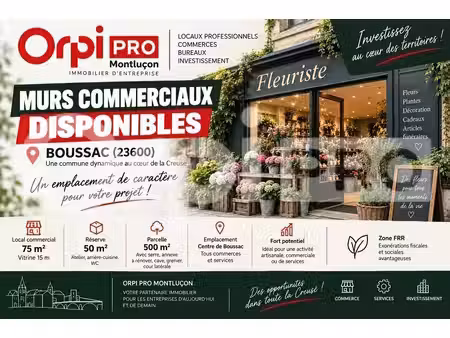 vente commerce boussac 23600 192m²
