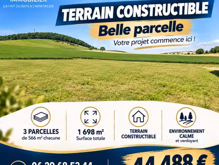 vente terrain 1 698 m²