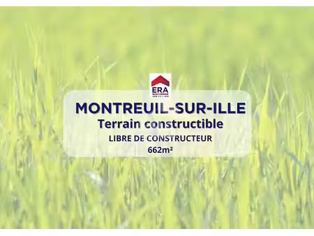 terrain 0 pièces 662 m² à vendre / acheter montreuil-sur-ille 35440 ? | era immobilier