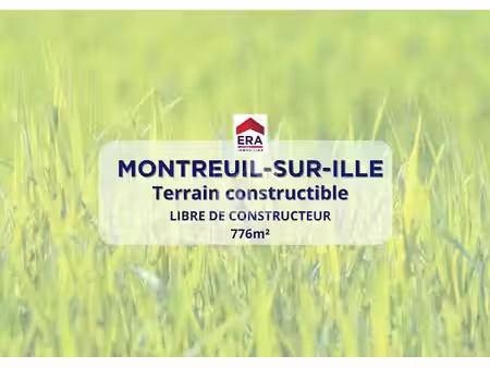 terrain 0 pièces 776 m² à vendre / acheter montreuil-sur-ille 35440 ? | era immobilier