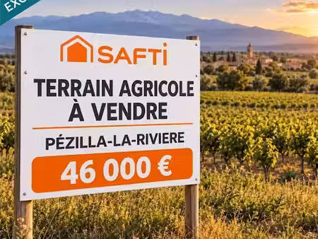 vente terrain 2700 m² à pézilla-la-rivière (66370)  46 000 €