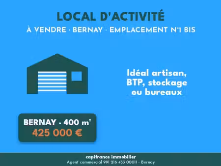 local professionnel à vendre bernay 1 pièce(s) 500m2 425 000€