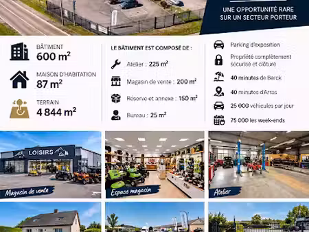 vente locaux professionnels 0 pièces 600 m² à saint-pol-sur-ternoise (62130)  364 400 €