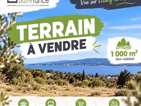 terrain de 1 000 m² à istres avec vue sur l’étang de l’olivier – cadre privilégié pour vot