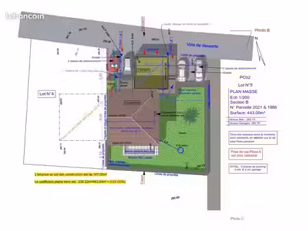 terrain 443 m² la buissiere viabilise libre constructeur