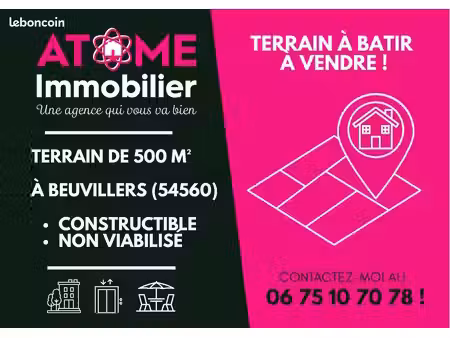terrain 500 m² beuvillers