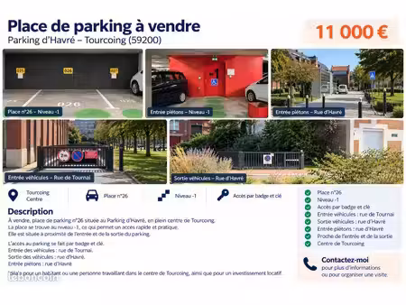 place de parking tourcoing centre