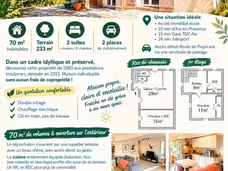 charmante maison individuelle puyricard