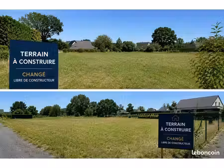 terrain constructible viabilisé 1 100 m² – changé (72560) – 79 500