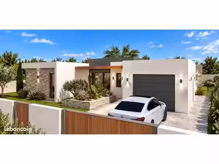 villa moderne 130m2 + terrain 4faces