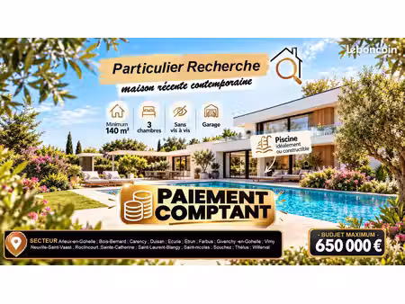 particulier recherche maison récente contemporaine secteur village arrageois