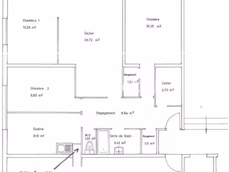 appartement 5 pièces 84 m²
