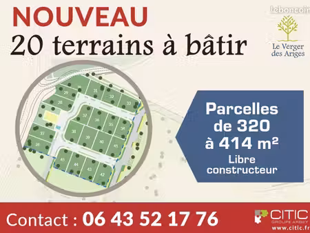 nouveaux terrains à bâtir viabilisés