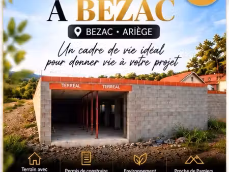 magnifique terrain à bâtir bezac de 1010m2 avec vue imprenable