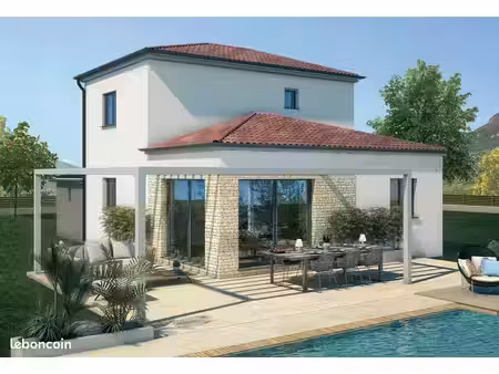 maison contemporaine à construire à saussan : 120 m²  4 chambres et garage sur terrain de 