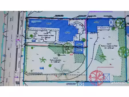 terrain constructible de 676m2 gujan-mestras 33470. quartier la hume lot c